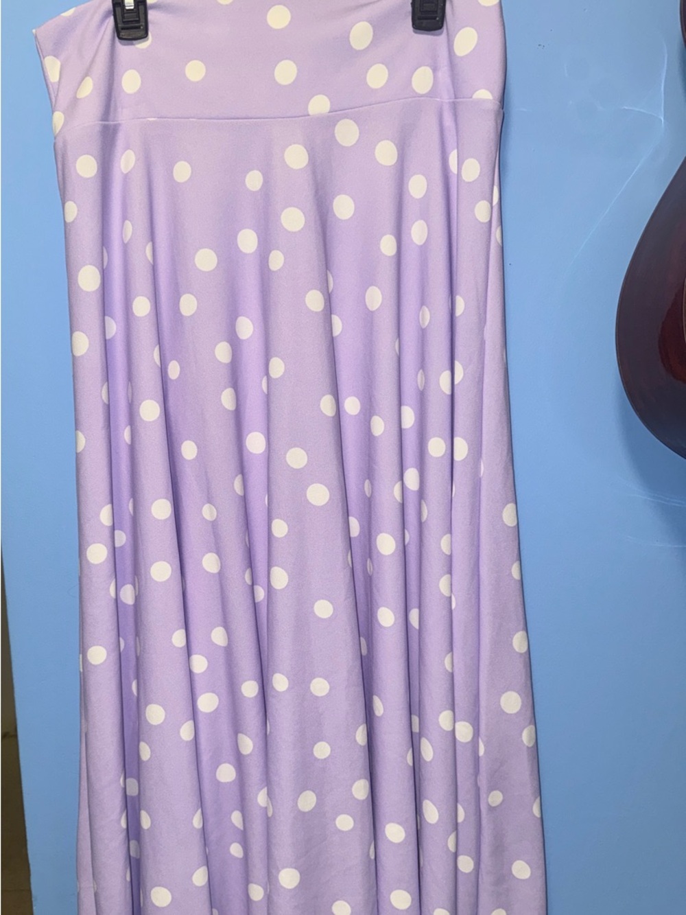 Lavender Polka Dot A-Line Skirt - Women's